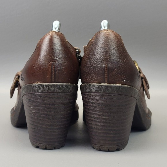 BOC Born Concepts Women's Sz 6.5 US/37‎ EU Brown Leather Zip Heeled Shoes C03752 - Picture 13 of 16
